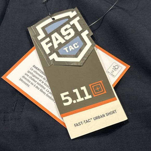 5.11 Tactical Shorts Men's 30 Fast-Tac Urban 73342 Dark Navy Blue Pockets New - Picture 4 of 8